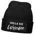 Damen Beanie mit Patch Strickmütze mit Spruch Holla die Weinfee Aufdruck Lustig Damenmütze Moonworks®preview