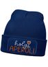 Damen Beanie mit Patch Strickmütze mit Spruch Holy Aperoli Aufdruck Party Alkohol Lustig Damenmütze Moonworks®preview