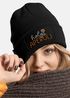 Damen Beanie mit Patch Strickmütze mit Spruch Holy Aperoli Aufdruck Party Alkohol Lustig Damenmütze Moonworks®preview