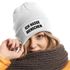 Damen Beanie mit Patch Strickmütze mit Spruch Ich hasse Menschen Statement Aufdruck Sarkasmus Ironie Damenmütze Moonworks®preview
