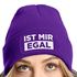 Damen Beanie mit Patch Strickmütze mit Spruch Ist mir egal lustig bedruckt Damenmütze Statement Moonworks®preview