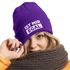 Damen Beanie mit Patch Strickmütze mit Spruch Ist mir egal lustig bedruckt Damenmütze Statement Moonworks®preview