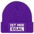 Damen Beanie mit Patch Strickmütze mit Spruch Ist mir egal lustig bedruckt Damenmütze Statement Moonworks®preview