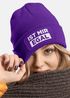 Damen Beanie mit Patch Strickmütze mit Spruch Ist mir egal lustig bedruckt Damenmütze Statement Moonworks®preview