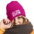 Damen Beanie mit Patch Strickmütze mit Spruch Ist mir egal lustig bedruckt Damenmütze Statement Moonworks®preview