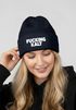 Damen Beanie mit Patch Strickmütze mit Spruch Kalt Wintermütze Statement Aufdruck Lustig Damenmütze Moonworks®preview
