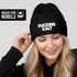 Damen Beanie mit Patch Strickmütze mit Spruch Kalt Wintermütze Statement Aufdruck Lustig Damenmütze Moonworks®preview