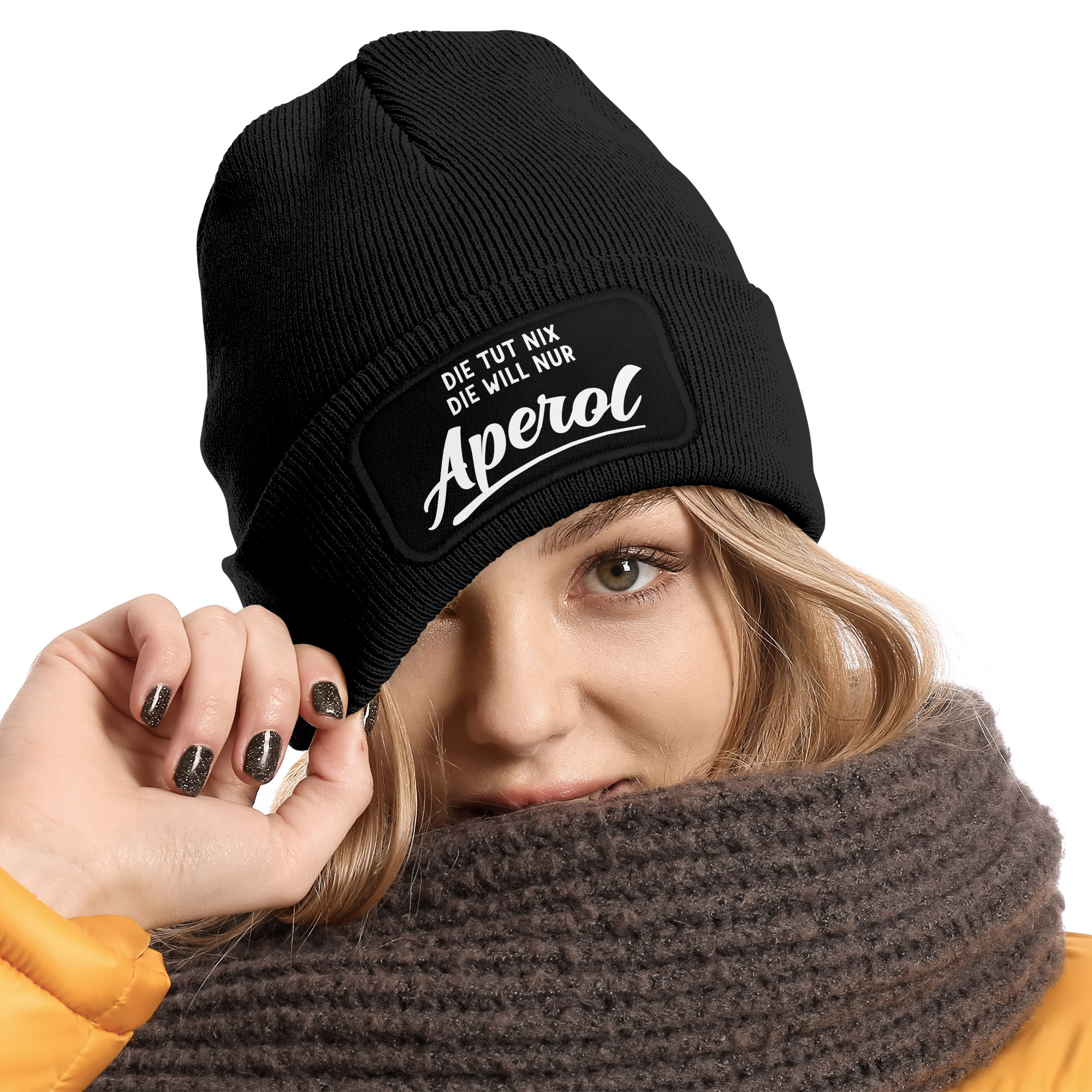 MoonWorks Damen Beanie Mit 'M'-Aufdruck – Lustig, Warm, Für Karneval & Winter