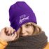 Damen Beanie mit Patch Strickmütze mit Spruch Lieblingsgetränk Party Aufdruck Lustig Damenmütze Moonworks®preview