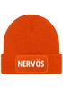 Damen Beanie mit Patch Strickmütze mit Spruch Nervös Aufdruck Statement Lustig Damenmütze Moonworks®preview