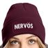 Damen Beanie mit Patch Strickmütze mit Spruch Nervös Aufdruck Statement Lustig Damenmütze Moonworks®preview