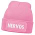 Damen Beanie mit Patch Strickmütze mit Spruch Nervös Aufdruck Statement Lustig Damenmütze Moonworks®preview
