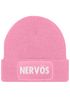 Damen Beanie mit Patch Strickmütze mit Spruch Nervös Aufdruck Statement Lustig Damenmütze Moonworks®preview