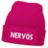 Damen Beanie mit Patch Strickmütze mit Spruch Nervös Aufdruck Statement Lustig Damenmütze Moonworks®preview
