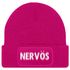 Damen Beanie mit Patch Strickmütze mit Spruch Nervös Aufdruck Statement Lustig Damenmütze Moonworks®preview