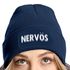 Damen Beanie mit Patch Strickmütze mit Spruch Nervös Aufdruck Statement Lustig Damenmütze Moonworks®preview