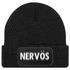Damen Beanie mit Patch Strickmütze mit Spruch Nervös Aufdruck Statement Lustig Damenmütze Moonworks®preview