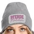 Damen Beanie mit Patch Strickmütze mit Spruch Pferdemädchen Aufdruck Lustig Damenmütze Geschenk Reiterin Moonworks®preview