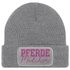 Damen Beanie mit Patch Strickmütze mit Spruch Pferdemädchen Aufdruck Lustig Damenmütze Geschenk Reiterin Moonworks®preview