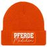 Damen Beanie mit Patch Strickmütze mit Spruch Pferdemädchen Aufdruck Lustig Damenmütze Geschenk Reiterin Moonworks®preview