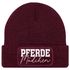 Damen Beanie mit Patch Strickmütze mit Spruch Pferdemädchen Aufdruck Lustig Damenmütze Geschenk Reiterin Moonworks®preview