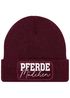 Damen Beanie mit Patch Strickmütze mit Spruch Pferdemädchen Aufdruck Lustig Damenmütze Geschenk Reiterin Moonworks®preview