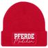 Damen Beanie mit Patch Strickmütze mit Spruch Pferdemädchen Aufdruck Lustig Damenmütze Geschenk Reiterin Moonworks®preview
