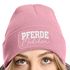 Damen Beanie mit Patch Strickmütze mit Spruch Pferdemädchen Aufdruck Lustig Damenmütze Geschenk Reiterin Moonworks®preview