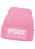 Damen Beanie mit Patch Strickmütze mit Spruch Pferdemädchen Aufdruck Lustig Damenmütze Geschenk Reiterin Moonworks®preview