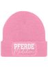 Damen Beanie mit Patch Strickmütze mit Spruch Pferdemädchen Aufdruck Lustig Damenmütze Geschenk Reiterin Moonworks®preview