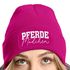 Damen Beanie mit Patch Strickmütze mit Spruch Pferdemädchen Aufdruck Lustig Damenmütze Geschenk Reiterin Moonworks®preview
