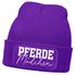 Damen Beanie mit Patch Strickmütze mit Spruch Pferdemädchen Aufdruck Lustig Damenmütze Geschenk Reiterin Moonworks®preview