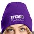 Damen Beanie mit Patch Strickmütze mit Spruch Pferdemädchen Aufdruck Lustig Damenmütze Geschenk Reiterin Moonworks®preview