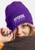 Damen Beanie mit Patch Strickmütze mit Spruch Pferdemädchen Aufdruck Lustig Damenmütze Geschenk Reiterin Moonworks®preview