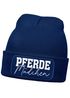Damen Beanie mit Patch Strickmütze mit Spruch Pferdemädchen Aufdruck Lustig Damenmütze Geschenk Reiterin Moonworks®preview