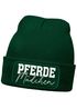 Damen Beanie mit Patch Strickmütze mit Spruch Pferdemädchen Aufdruck Lustig Damenmütze Geschenk Reiterin Moonworks®preview