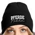 Damen Beanie mit Patch Strickmütze mit Spruch Pferdemädchen Aufdruck Lustig Damenmütze Geschenk Reiterin Moonworks®preview