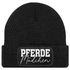 Damen Beanie mit Patch Strickmütze mit Spruch Pferdemädchen Aufdruck Lustig Damenmütze Geschenk Reiterin Moonworks®preview
