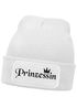 Damen Beanie mit Patch Strickmütze mit Spruch Prinzessin Krone Aufdruck Lustig Damenmütze Moonworks®preview