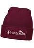 Damen Beanie mit Patch Strickmütze mit Spruch Prinzessin Krone Aufdruck Lustig Damenmütze Moonworks®preview