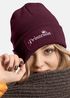 Damen Beanie mit Patch Strickmütze mit Spruch Prinzessin Krone Aufdruck Lustig Damenmütze Moonworks®preview