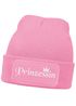 Damen Beanie mit Patch Strickmütze mit Spruch Prinzessin Krone Aufdruck Lustig Damenmütze Moonworks®preview