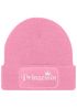 Damen Beanie mit Patch Strickmütze mit Spruch Prinzessin Krone Aufdruck Lustig Damenmütze Moonworks®preview
