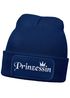 Damen Beanie mit Patch Strickmütze mit Spruch Prinzessin Krone Aufdruck Lustig Damenmütze Moonworks®preview