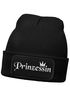 Damen Beanie mit Patch Strickmütze mit Spruch Prinzessin Krone Aufdruck Lustig Damenmütze Moonworks®preview