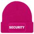 Damen Beanie mit Patch Strickmütze mit Spruch Security Party Accessoire Aufdruck Lustig Damenmütze Moonworks®preview