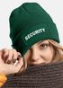 Damen Beanie mit Patch Strickmütze mit Spruch Security Party Accessoire Aufdruck Lustig Damenmütze Moonworks®preview