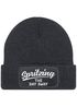 Damen Beanie mit Patch Strickmütze mit Spruch Spritzing the day away Aufdruck Lustig Damenmütze Moonworks®preview