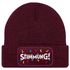 Damen Beanie mit Patch Strickmütze mit Spruch Stimmung Karneval Fasching Party Outfit Aufdruck Lustig Damenmütze Moonworks®preview