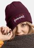 Damen Beanie mit Patch Strickmütze mit Spruch Stimmung Karneval Fasching Party Outfit Aufdruck Lustig Damenmütze Moonworks®preview